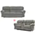 Allure Gray Motion Reclining Sofa and Loveseat