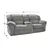 Allure Gray Motion Reclining Sofa and Loveseat