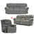 Allure Gray Motion Reclining Sofa, Loveseat and Chair