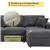 Modern Corduroy U-Shaped Sectional Sofa, Spacious, Cozy & Easy Assembl