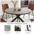 Modern 46'' Round Dining Table Set – Durable Build, Easy Assembly