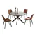 Modern 46'' Round Dining Table Set – Durable Build, Easy Assembly