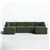 Cozy 129' Reversible Modular Corner Sectional Sofa with 2 Ottomans