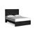 Irkutsk 4-Piece Queen Size Bedroom Set in Charcoal Accent Wood