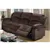Toledo 2-Piece Modern Motion Sofa Set in Chocolate Padded Suede