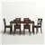 7-Piece Premium Rustic Dining Set with Faux Leather Cushioned Chairs