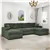 Modern Corduroy U-Shaped Sectional Sofa, Spacious, Cozy & Easy Assembl