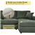 Modern Corduroy U-Shaped Sectional Sofa, Spacious, Cozy & Easy Assembl