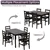 5-Pcs Dining Set with Solid Wood Legs & Comfort PU cushion chairs