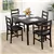 5-Pcs Dining Set with Solid Wood Legs & Comfort PU cushion chairs