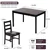 5-Pcs Dining Set with Solid Wood Legs & Comfort PU cushion chairs