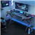 Extra-Wide 63' Gaming Desk with LED Lights – Carbon Fiber Top