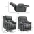 Overstuffed Power Lift Massage Recliner with Heat & USB