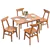 5-Piece Solid Wood Dining Set with High-Back Chairs - Walnut