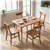 5-Piece Solid Wood Dining Set with High-Back Chairs - Walnut