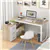 Reversible L-Shaped Desk with Storage Drawers & Shelving - Oak/White