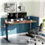 63' Electric Height Adjustable Standing Desk - Rustic Brown/Black