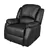 Lorraine Recliner Living Room Set Includes: Sofa & Chair Ebony Bonded Leather