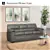 Jamieson Luxury Sofa Set Collection in Pewter, Includes: Sofa, Loveseat, Chair