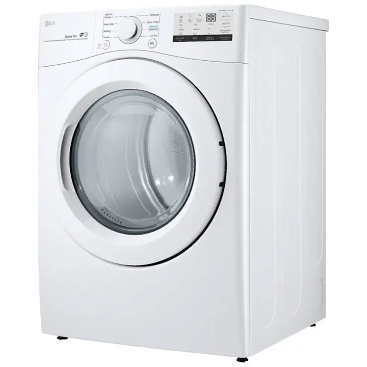 LG 7.4 Cu. Ft. Stackable Electric Dryer with FlowSense™ - White