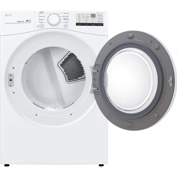 LG 7.4 Cu. Ft. Stackable Electric Dryer with FlowSense™ - White