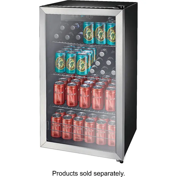 Insignia 115-Can Beverage Cooler - Stainless steel BB20938987