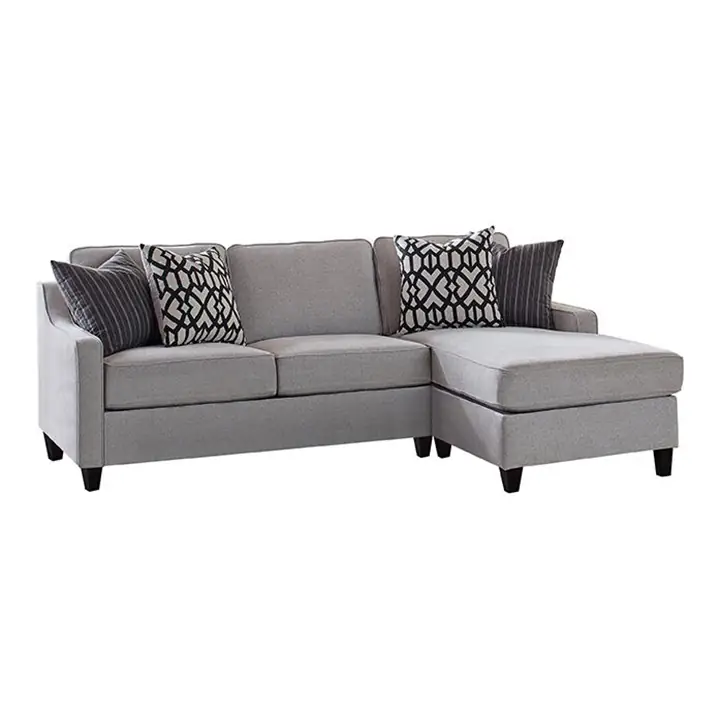 Luanne Reversible Sectional in Gray Chenille