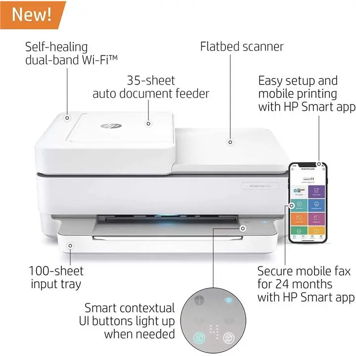 HP Envy Pro 6458 All-in-One Color Inkjet Printer