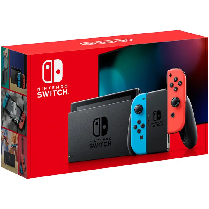 Nintendo Switch Red/Blue Console & Travel Case/Super Mario 3D World+Bowsers Fury Bundle
