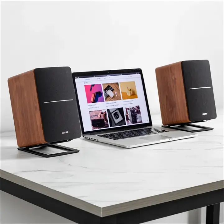 Edifier R1280DBs Active Bluetooth Bookshelf Speakers - Optical Input - 2.0  Wireless Studio Monitor Speaker - 42W RMS with Subwoofer Line Out - Wood