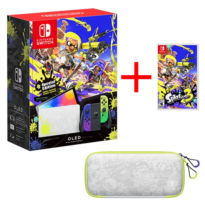 Nintendo Switch OLED Splatoon 3 Edition Carrying Case Splatoon 3 Game