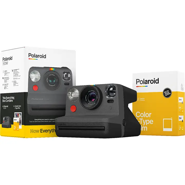 Polaroid Now Instant Film Camera Bundle - Black