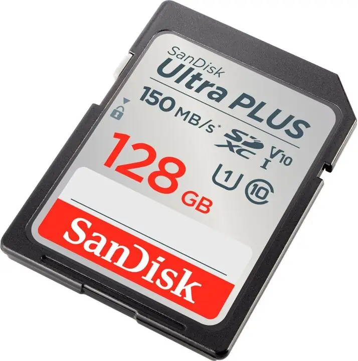 SanDisk - Ultra PLUS 128GB SDXC UHS-I Memory Card
