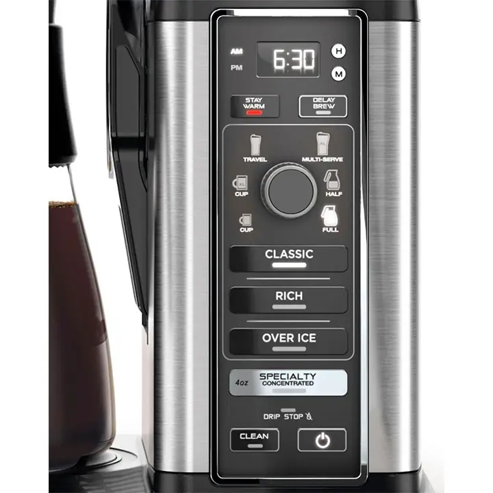 Ninja 10-Cup Specialty Coffee Maker with Fold-Away Frother and Glass Carafe