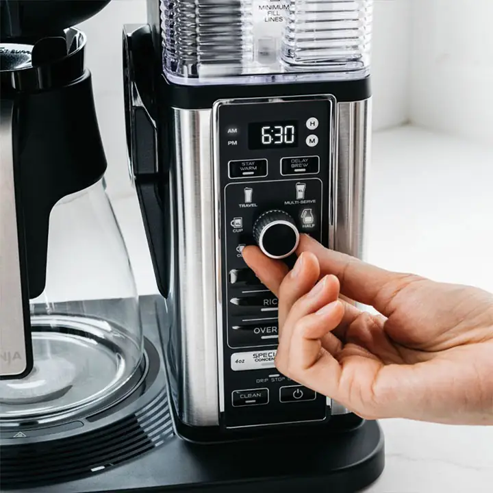 Ninja 10-Cup Specialty Coffee Maker with Fold-Away Frother and Glass Carafe