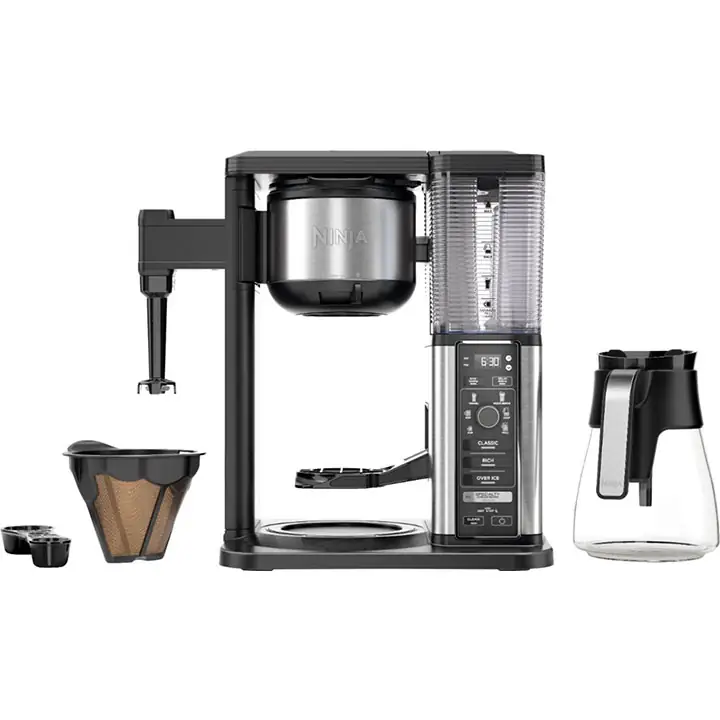 Ninja 10-Cup Specialty Coffee Maker with Fold-Away Frother and Glass Carafe