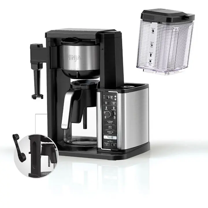 Ninja 10-Cup Specialty Coffee Maker with Fold-Away Frother and Glass Carafe