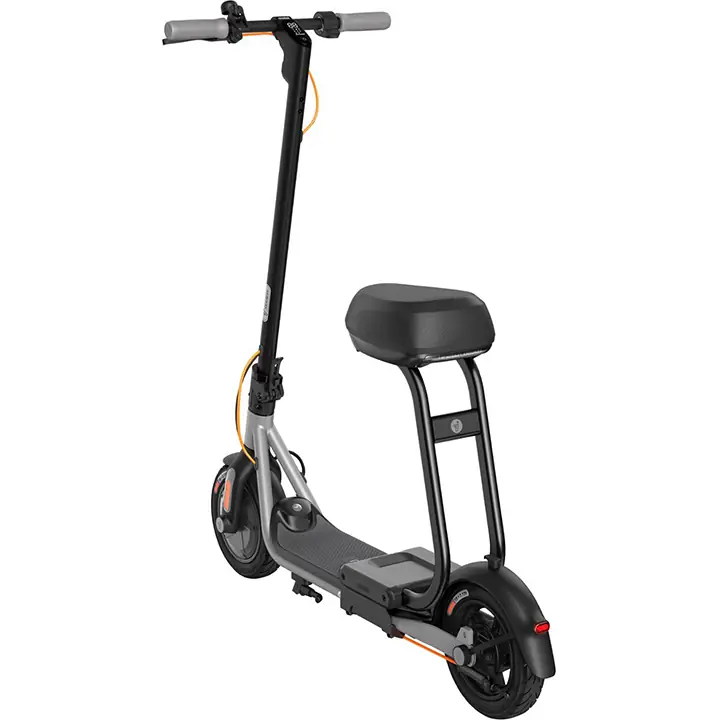 Segway Ninebot D40X Electric Kick Scooter plus Seat with 18.6 mph Max Speed - Gray