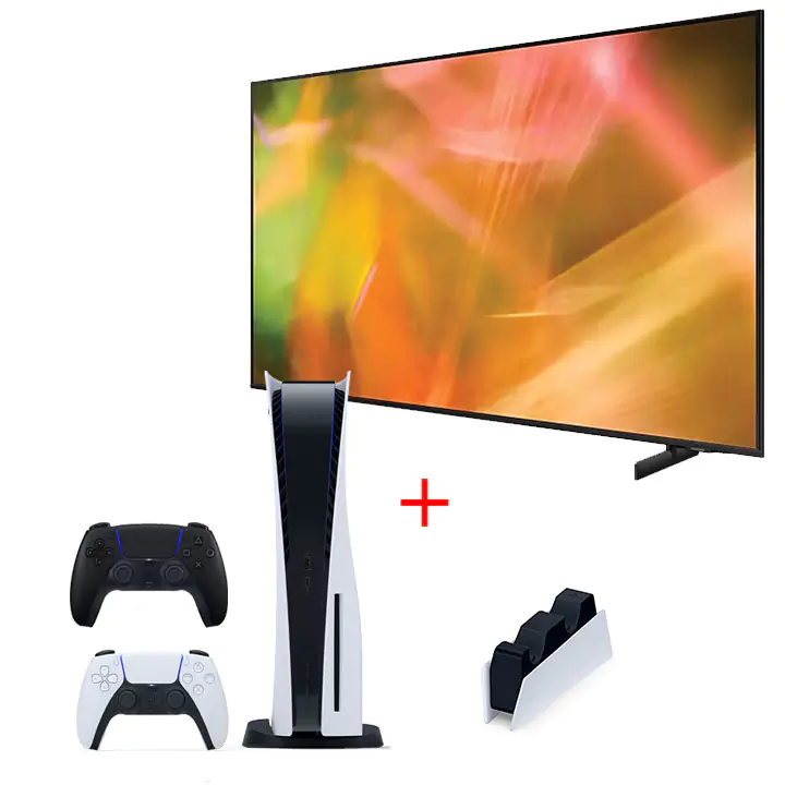 Samsung 65 AU8000 UHD 4K Smart TV PS5 Disc Edition Bundle