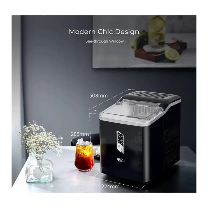 Ultima Cosa Presto Freddo High Capacity Ice Maker Black