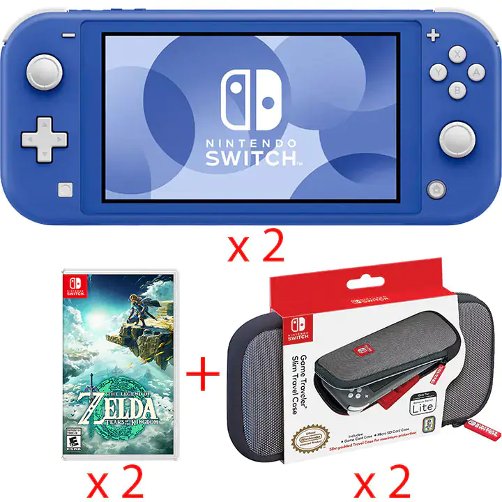 Nintendo Switch Lite in Blue - Bundle of 2