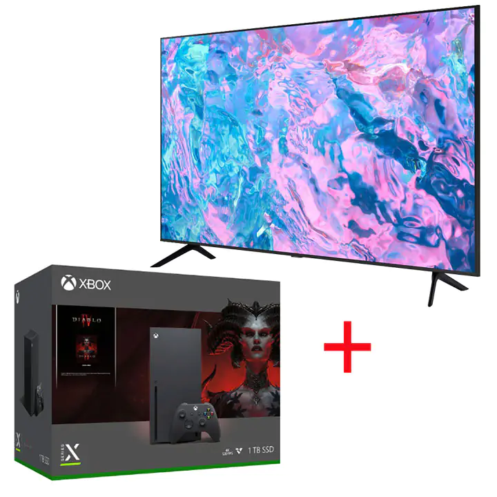 Samsung 65" CU7000 4K UHD Smart TV & Xbox Series X 1TB Diablo IV