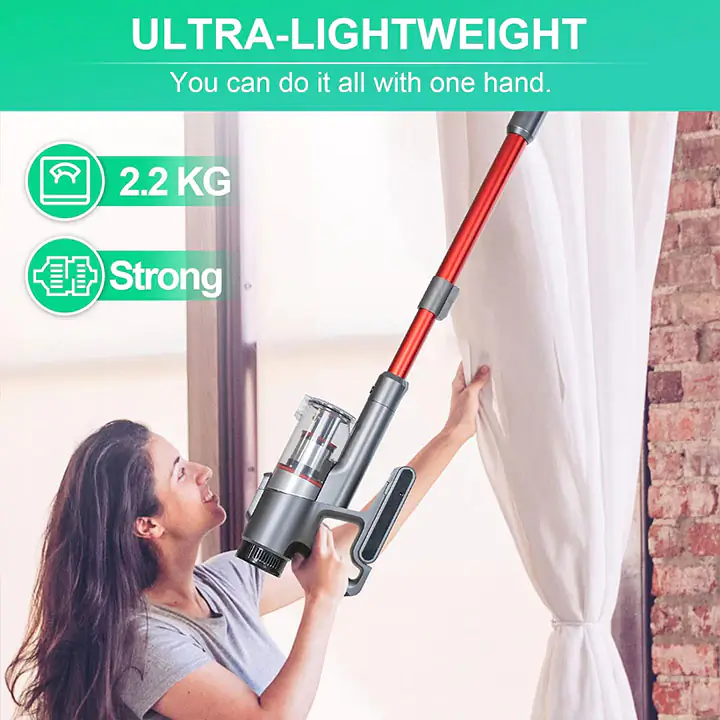 Eioeir Cordless Stick Vacuum Cleaner Red