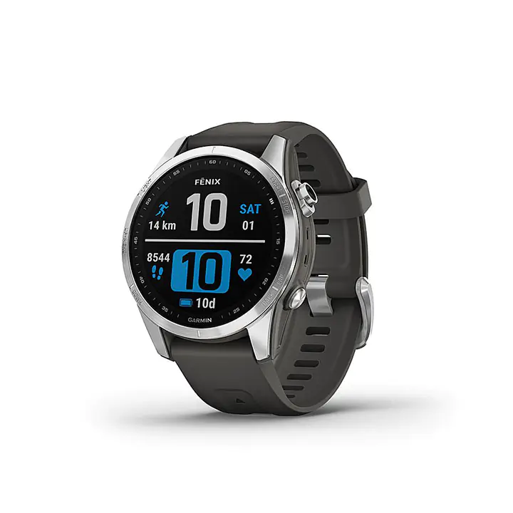 Garmin Fenix 7S 42mm Silver with Graphite Band
