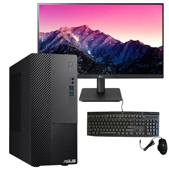 Asus i5-12400 Mini Desktop Tower + LG 23.8" Monitor Bundle