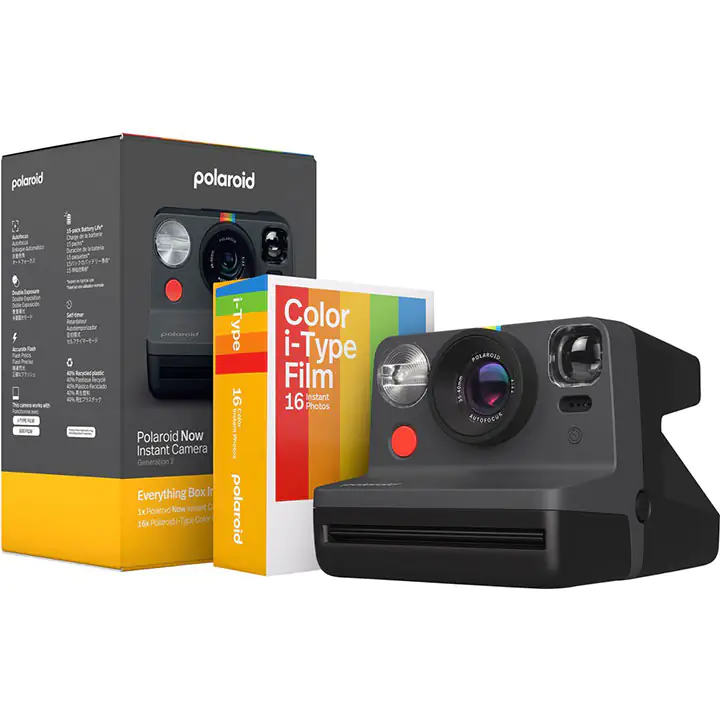 Polaroid Now Instant Film Camera Bundle Generation 2 Black BB22098655