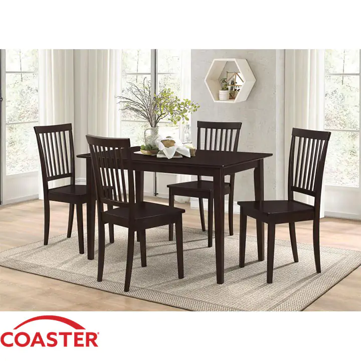 Gomez 5-piece Rectangular Dining Table Set - Cappuccino
