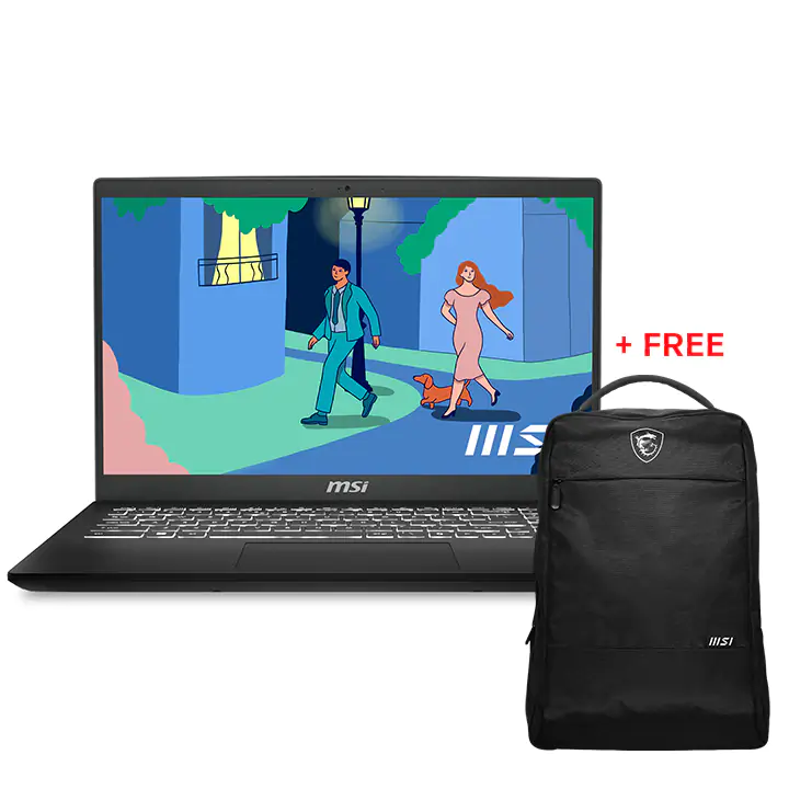 MSI Modern 15.6" R5 7530U Gaming Laptop + FREE MSI Backpack