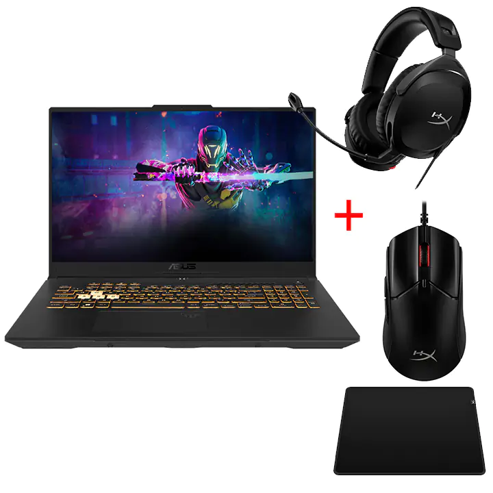 Asus TUF 17.3" RTX 4060 Gaming Laptop with Headset/Mouse/Pad Bundle