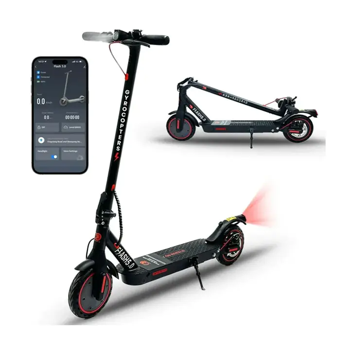 Gyrocopters Flash 5.0 Foldable eScooter - Black